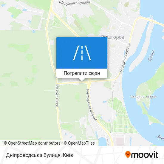 Карта Дніпроводська Вулиця