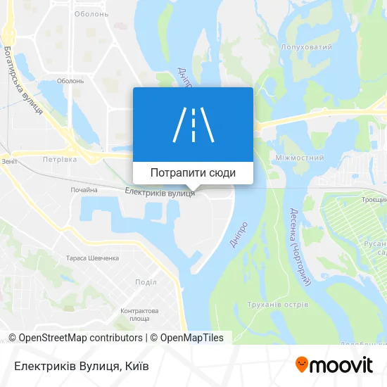 Карта Електриків Вулиця