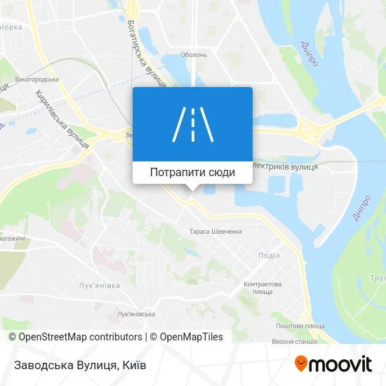 Карта Заводська Вулиця