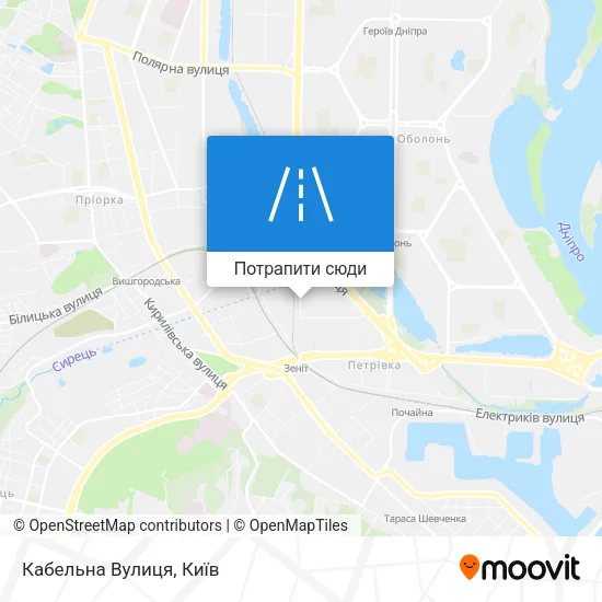Карта Кабельна Вулиця