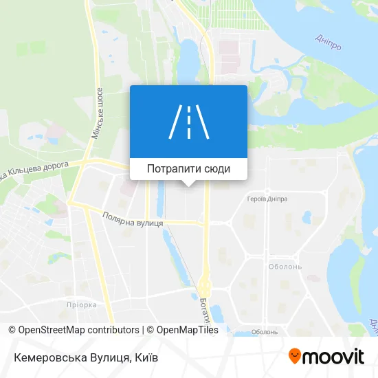 Карта Кемеровська Вулиця