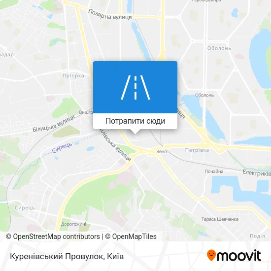 Карта Куренівський Провулок