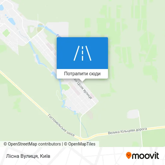 Карта Лісна Вулиця