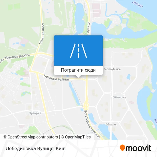 Карта Лебединська Вулиця