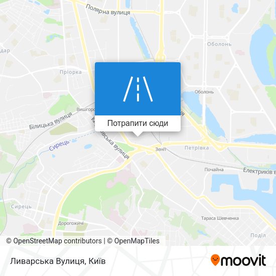 Карта Ливарська Вулиця