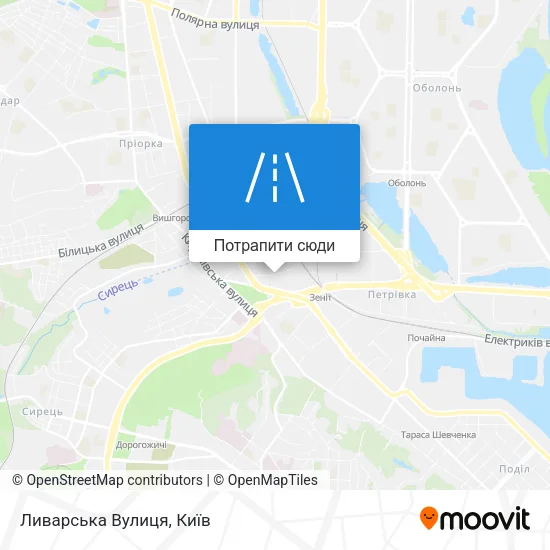 Карта Ливарська Вулиця