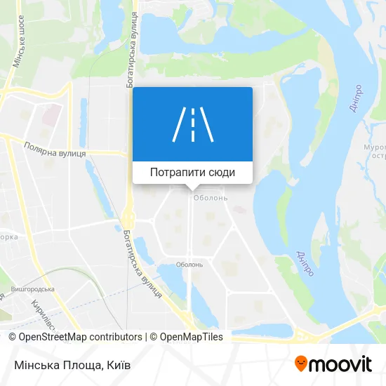 Карта Мінська Площа