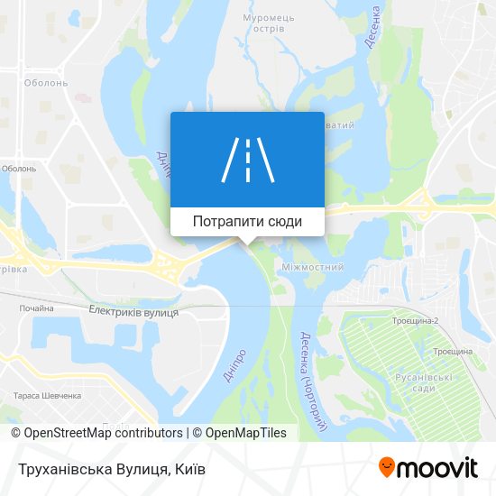 Карта Труханівська Вулиця