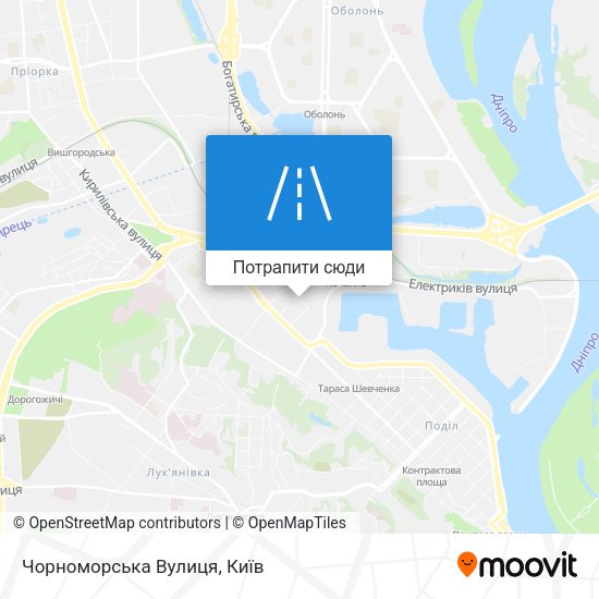 Карта Чорноморська Вулиця