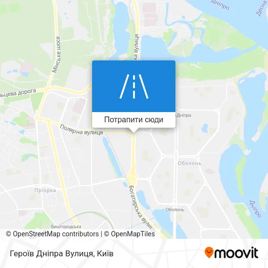 Карта Героїв Дніпра Вулиця