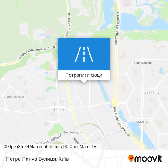 Карта Петра Панча Вулиця