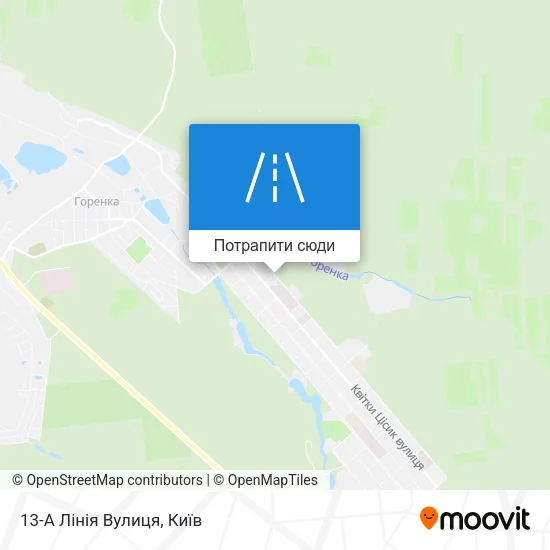 Карта 13-А Лінія Вулиця