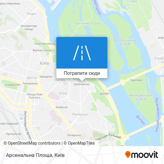 Карта Арсенальна Площа