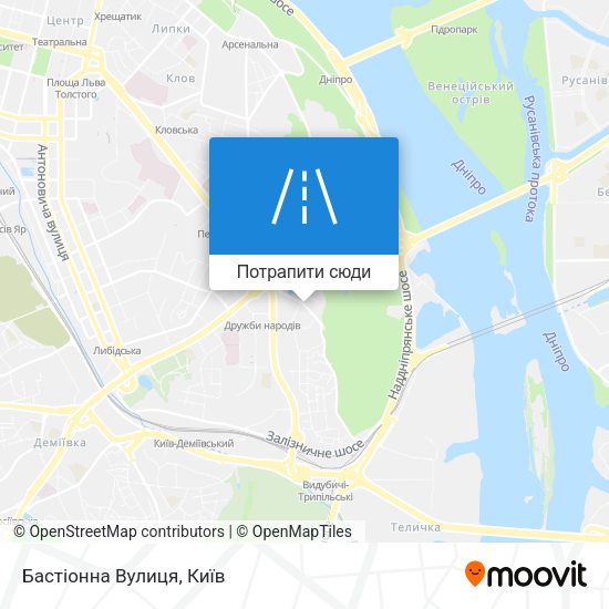 Карта Бастіонна Вулиця