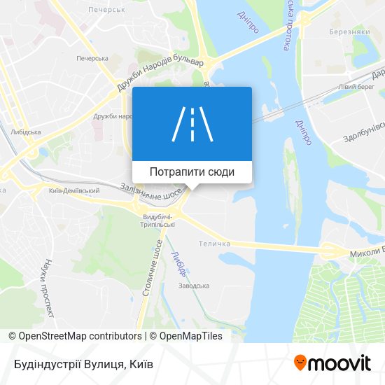 Карта Будіндустрії Вулиця