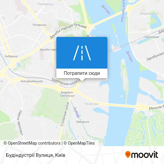 Карта Будіндустрії Вулиця