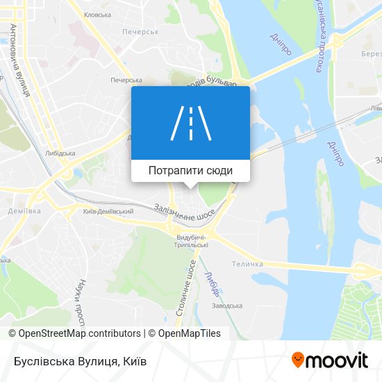 Карта Буслівська Вулиця