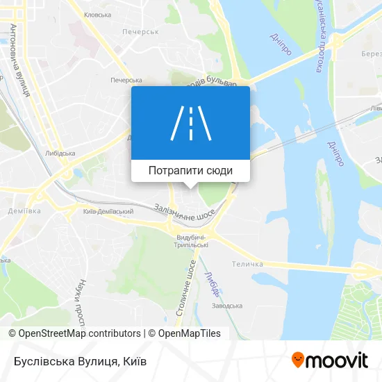 Карта Буслівська Вулиця