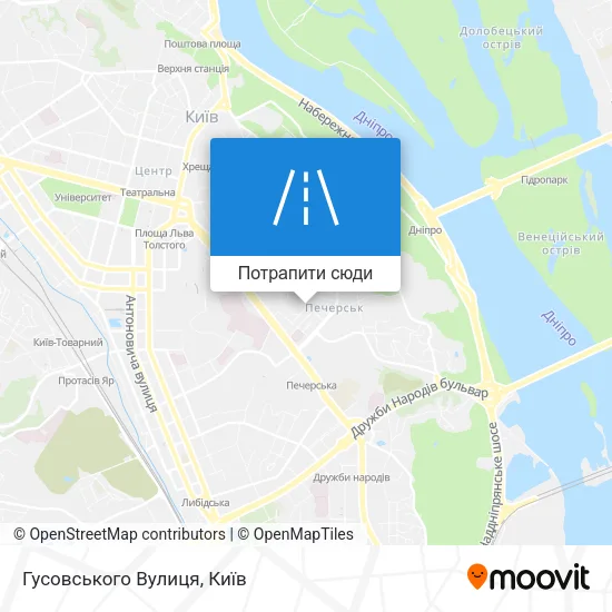 Карта Гусовського Вулиця