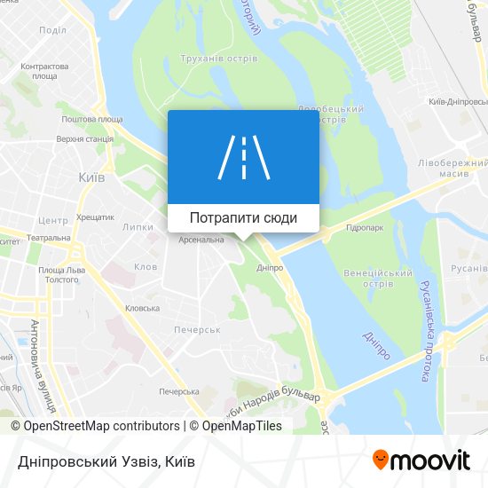 Карта Дніпровський Узвіз