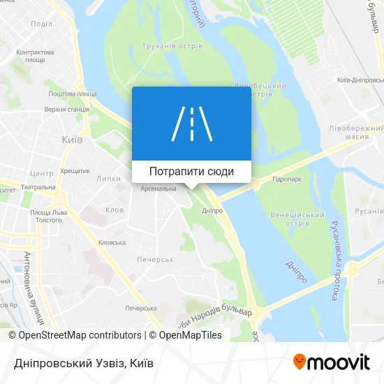 Карта Дніпровський Узвіз