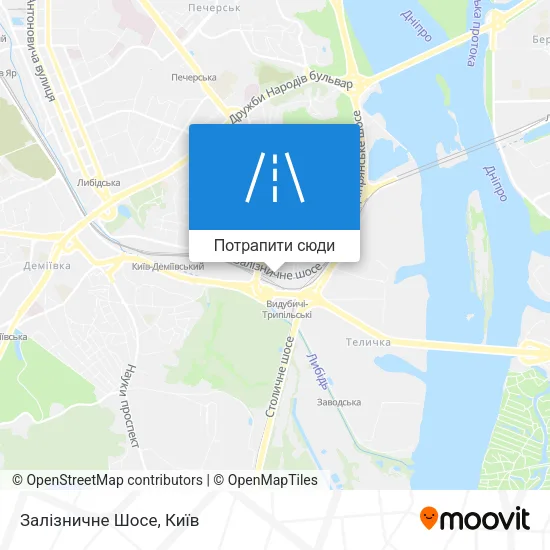 Карта Залізничне Шосе