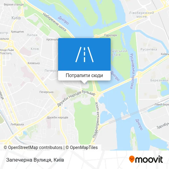 Карта Запечерна Вулиця