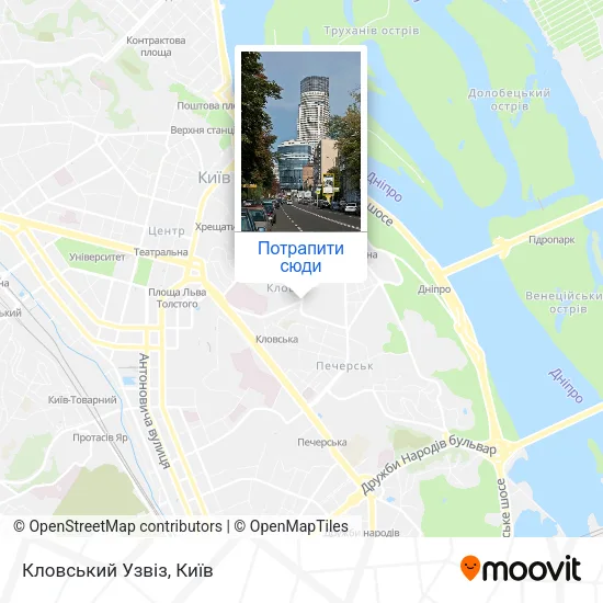 Карта Кловський Узвіз