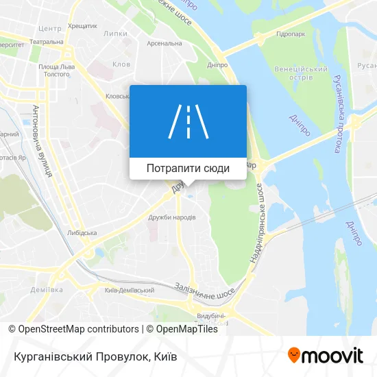 Карта Курганівський Провулок