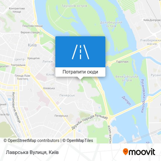 Карта Лаврська Вулиця