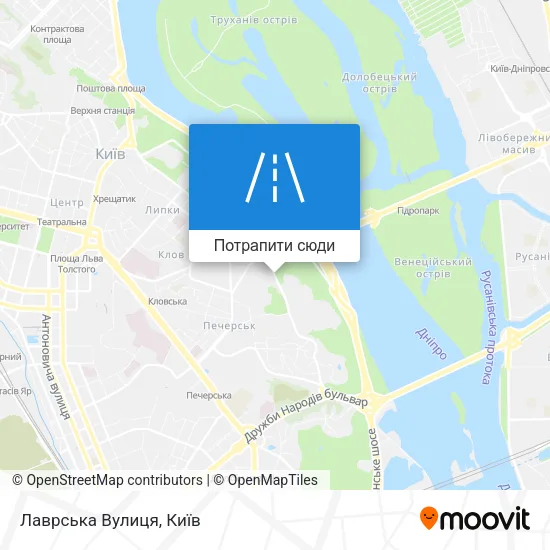 Карта Лаврська Вулиця