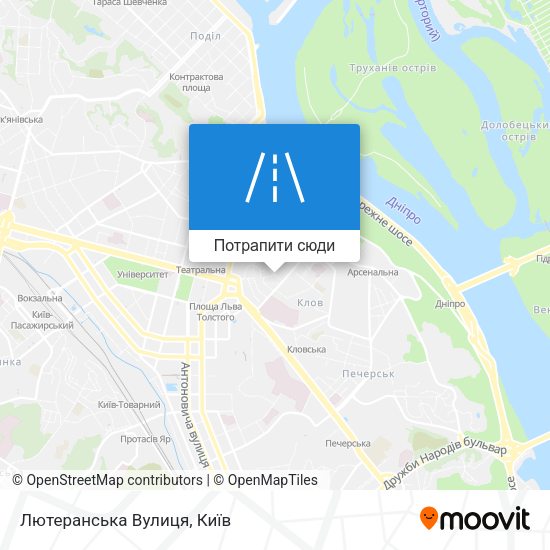 Карта Лютеранська Вулиця