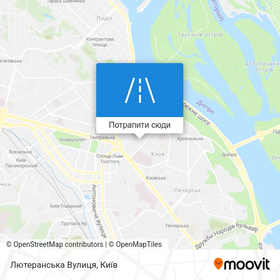 Карта Лютеранська Вулиця