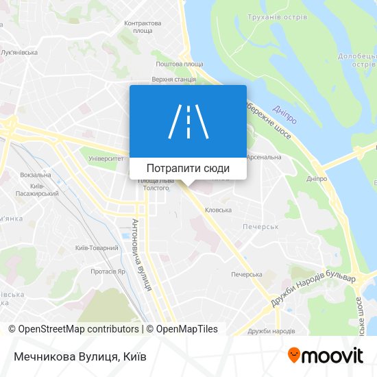 Карта Мечникова Вулиця