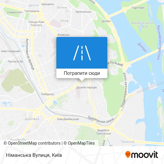 Карта Німанська Вулиця