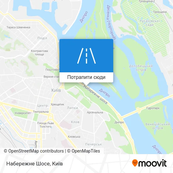 Карта Набережне Шосе