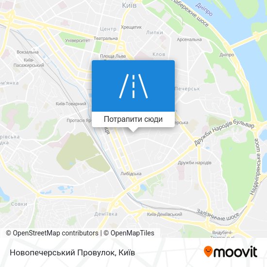 Карта Новопечерський Провулок