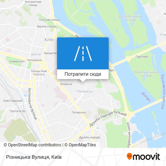Карта Різницька Вулиця