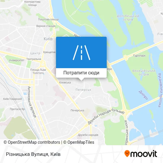Карта Різницька Вулиця
