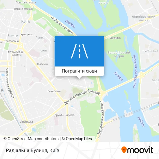 Карта Радіальна Вулиця