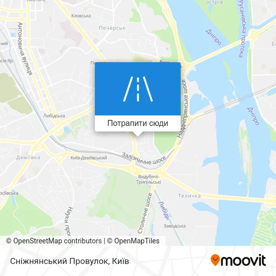 Карта Сніжнянський Провулок