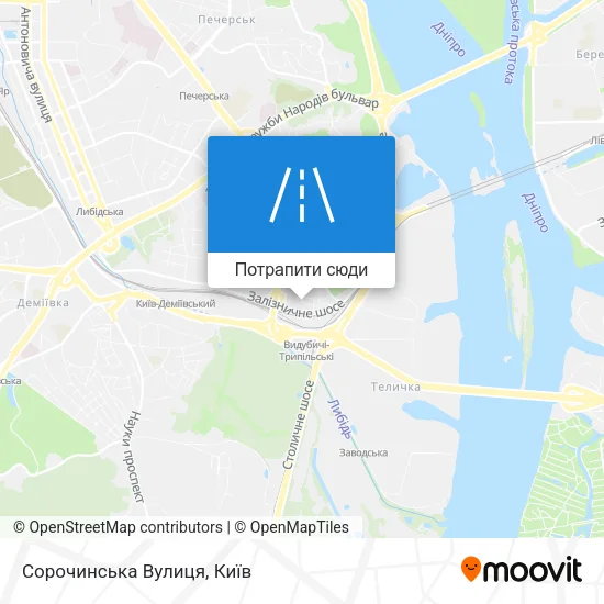 Карта Сорочинська Вулиця