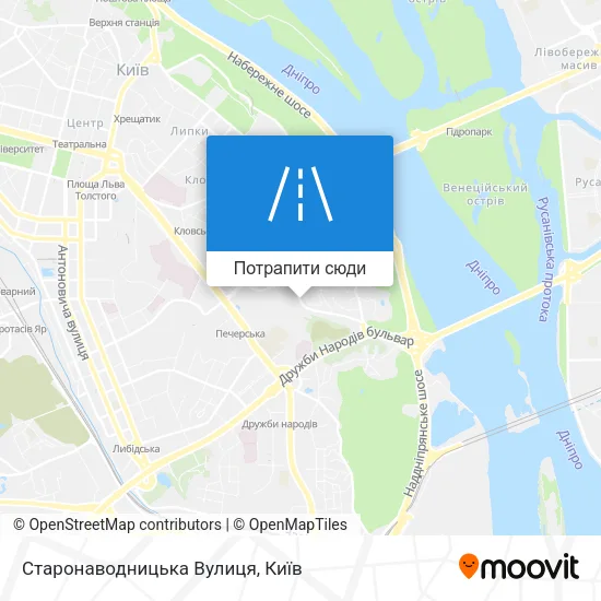 Карта Старонаводницька Вулиця