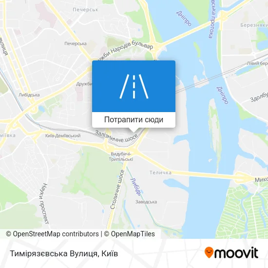 Карта Тимірязєвська Вулиця