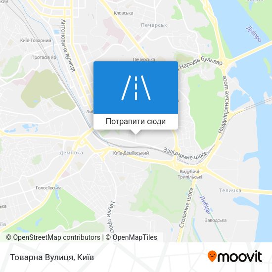 Карта Товарна Вулиця