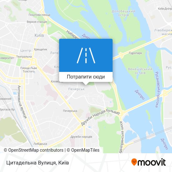 Карта Цитадельна Вулиця