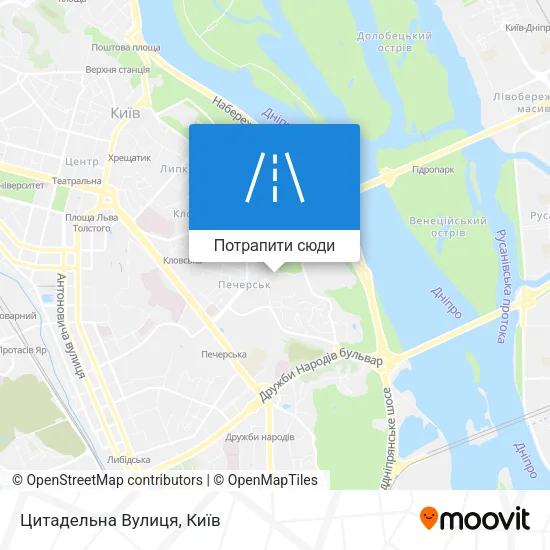 Карта Цитадельна Вулиця