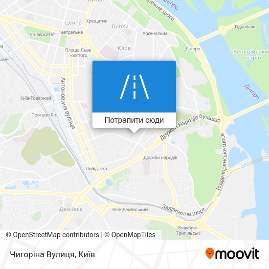 Карта Чигоріна Вулиця