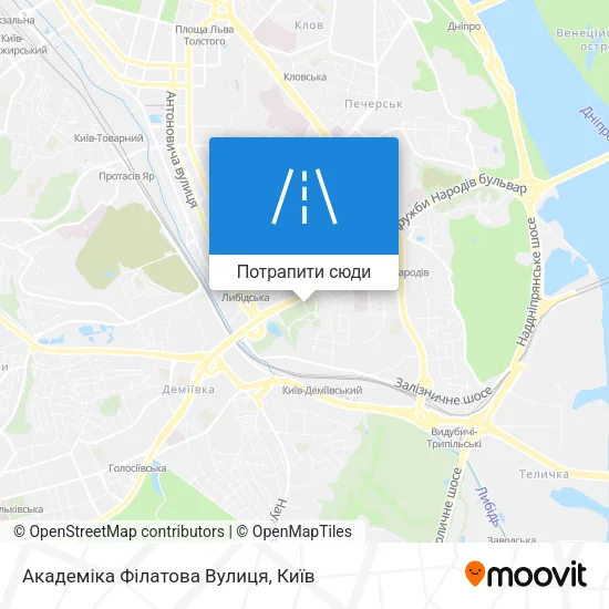 Карта Академіка Філатова Вулиця