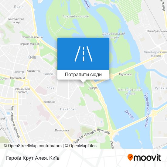 Карта Героїв Крут Алея
